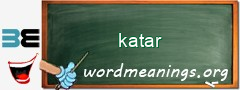 WordMeaning blackboard for katar